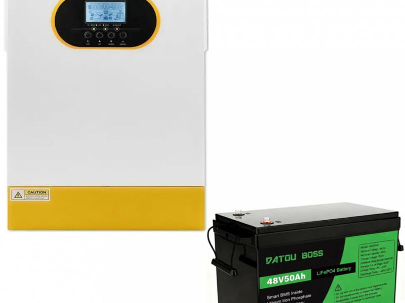 5 кВт + 2,56 кВт Комплект резервного живлення: інвертор Anenji з WiFi-модулем + акумулятор Datouboss LiFePO4 48V 50Ah