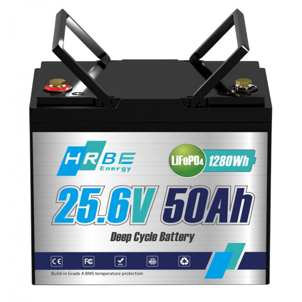 LiFePO4 24V 50Ah акумулятор HRBEnergy до 10 000 циклів, для резервного живлення та сонячних систем