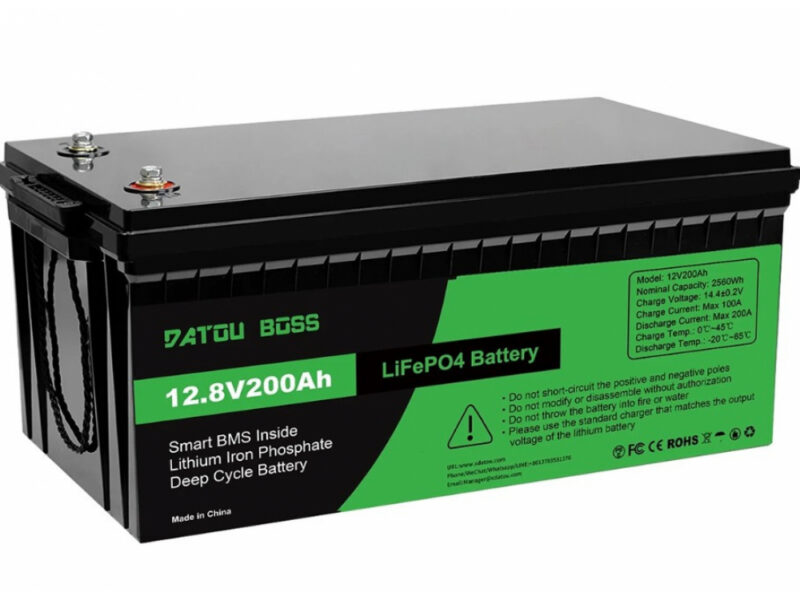 LiFePO4 12V 200Ah акумулятор Datouboss літій-залізо-фосфатний для систем безперебійного живлення будинку
