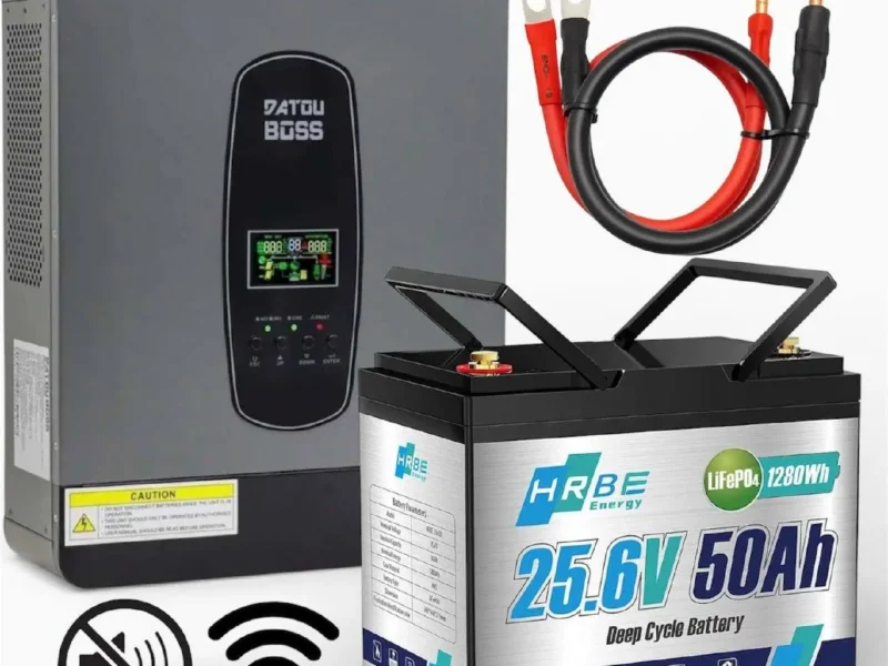 Комплект 3.0 кВт Гібридний інвертор DATOU BOSS + 1,2 кВт·год, HRBEENERGY, 24В., 50А., LiFePO4, BMS, резервне живлення